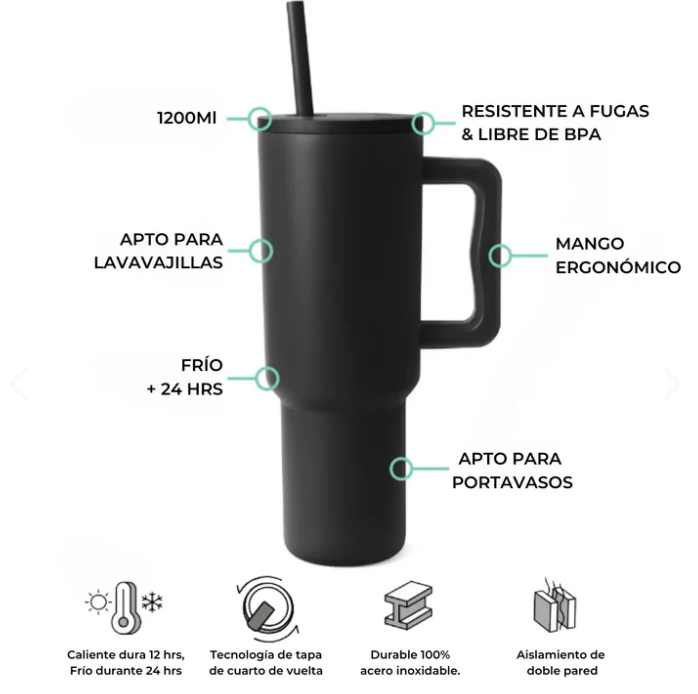 Vaso Térmico Premium 1200 ml Lila