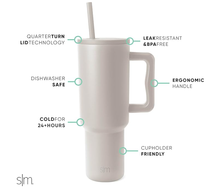 Vaso Térmico Premium 1200 ml Blanco Leopardo